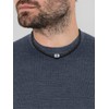 True Rebels Men's Rope Chain Stainless Steel Matt Leather 602400,