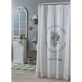 Park Designs Seed Sack Shower Curtain 72''X72''