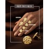 MUSECLOUD 3 Pairs 14K Gold Plated Nugget Earrings for Men