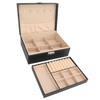 Double Layer Jewelry Box Soft PU Leather Jewelry Storage Organizer