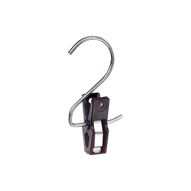 The Great American Hanger Company Chrome Hook with Black Plastic