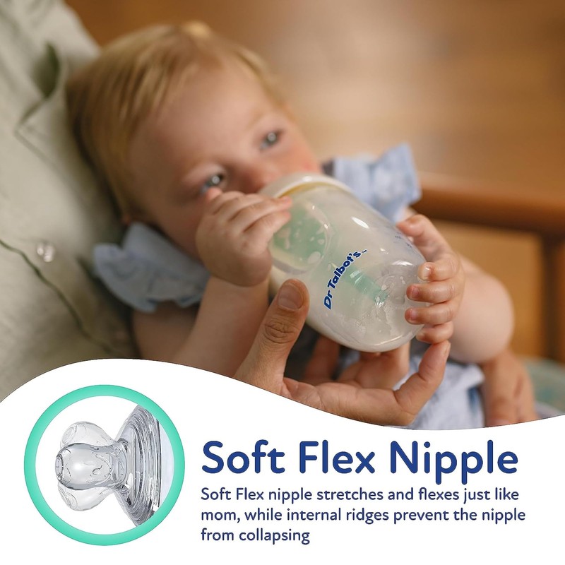 Dr. Talbot's Anti-Colic Bottles with Soft Flex Pacifier - 6