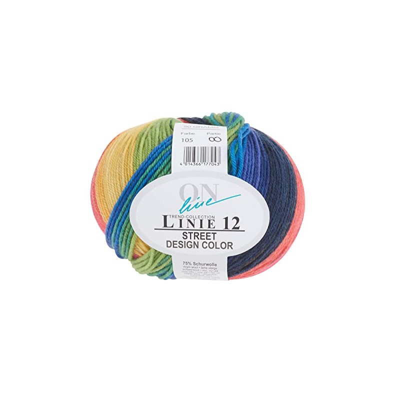 Online Hand Knitting Yarn, 75% Virgin Wool (Merino), 25% Polyamide,