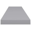 Gray MDF Floating Wall Shelf 47.2\"x9.3\"x1.5\" Stylish Display Standcolor: Grey