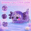 Asgzed Axolotl Squishy Stress Relief Toy Cute Glitter Squishy Axolotl
