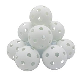 Avesfer 12 Pack Practice Baseballs Anti-Crack Soft Plastic Training Baseball Balls Hitting Batting Indoor Outdoor Lightweight Hollow Softballs for Team Drills Coaching 9 inch White