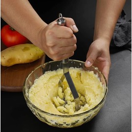 Potato Masher - Potato Masher, Stainless Steel Potato Masher, Vegetable Masher, Dishwasher Safe, Purees Potatoes, Vegetables and Fruits, Cooking and Kitchen Utensils