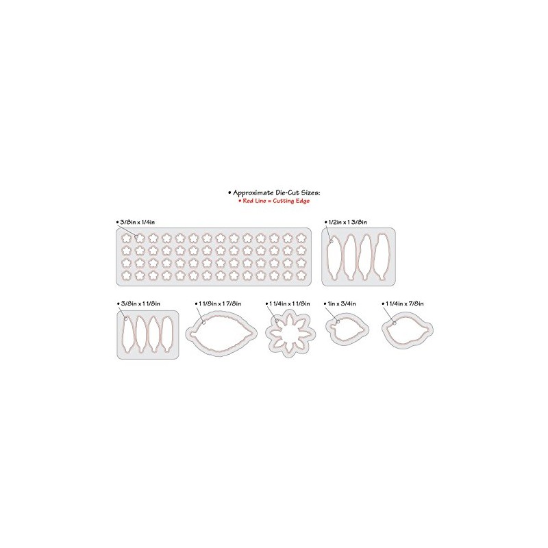 Sizzix Thinlits - Juego de troqueles de 7 unidades, flor,