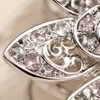 3 PCS Vintage Rhinestone Hair Clips Gray Metal Flower Claw