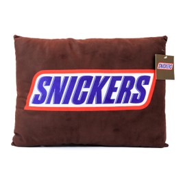 SNICKERS Candy Pillow | Soft & Cozy Rectangular Cushion for Couch, Game Room, or Arcade Room | Fun Novelty Plush Pillow | Great Gift for Christmas