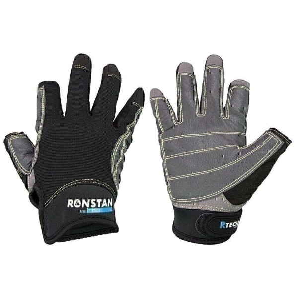 Ronstan Sticky Race Sailing Gloves - 3-Finger - Black -