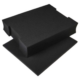 vhbw Foam Insert with Base Plate Replacement for Bosch 1 600 A00 1S1, 1600A001S1 for Tool Box - Individually Adjustable, Foam, Black