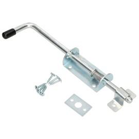 KOTARBAU® Spring Latch 300 mm Bolt Door Bolt Silver Rustproof Rubber Handle Weatherproof with Suspension Gate Bolt Slider Doors Gates Galvanised