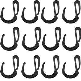 12 Pcs Plastic S Hook Clips, Elastic Rope Hooks, Car Mesh Net Hook Suitable for Suitcase Roof Bike
