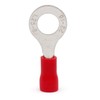 Heschen 100 Pcs Red Vinyl Insulated Electrical Wire Connector RV1.25-6