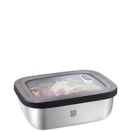 GEFU Provido Food Storage Container, 1,300 ml, Rectangular, Cold and Heat Resistant, Intelligent Storage Control via App