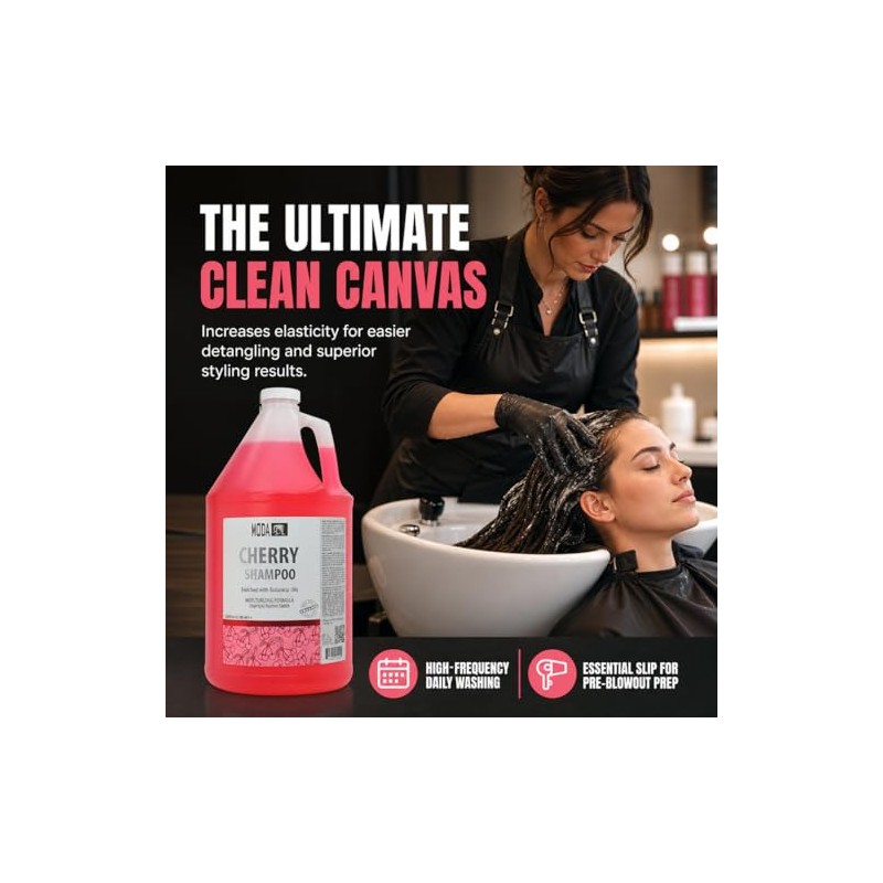 MODA - Champú hidratante para todo tipo de cabello, cereza,
