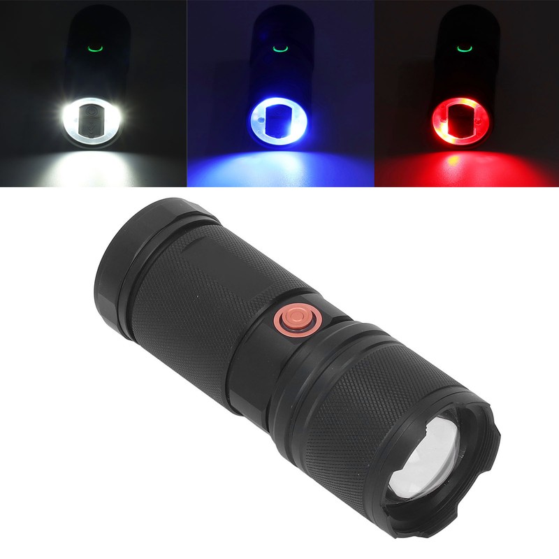 Flashlight High Brightness USB Charging Adjustable Focus Handheld Flashlight for