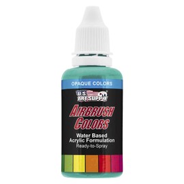 US Art Supply 1-Ounce Opaque Aqua Blue Airbrush Paint