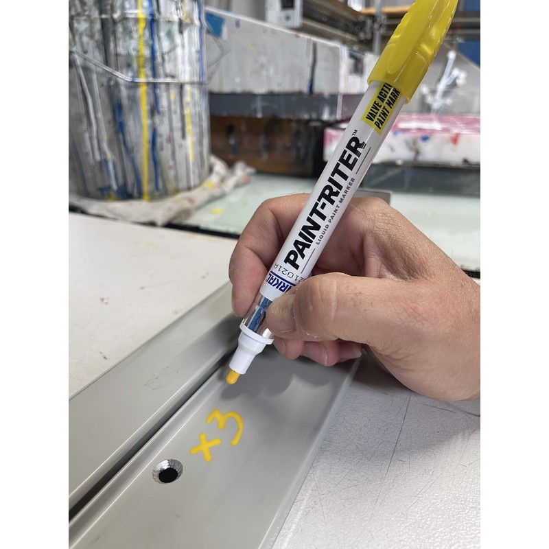 LACO Markal 96821 VALVE ACTION Industrial Marker, Yellow,