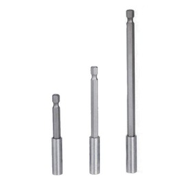 AIMALL 3PCS Hex Shank Magnetic Screwdriver Extension Socket Drill Bit Holder 6.35MM, 60MM, 100MM, 150MM, Durable Steel, Ideal for Power Tools