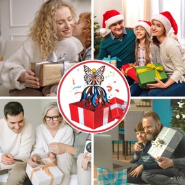 Kircust Solar Wind Spinner, Extra-Large Tulip Garden Windmill Spinners with LED Lighting Solar Powered Glass Ball, Kinetic Metal Sculpture for Outdoor Yard Lawn Patio Decorations