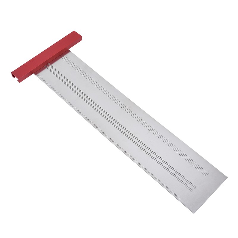 T Rule Stainless Steel Silver Scribing Ruler Woodworking Measuring Tool