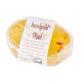 Island Soap Island Gold Soap with Real Amber, Vegan, Handmade (100 g)