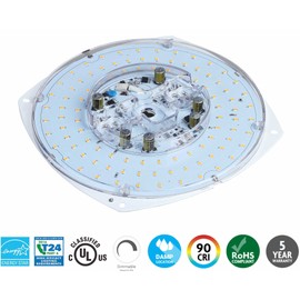 Silverlite 8.5in PCB Size,10.2in Overall Size,40W,3000K,3200LM,120V,CRI90,Dimmable LED Light Engine,Retrofit Light Kit for Ceiling Flush Light,Ceiling Fan Light,Pendant,Lantern,Garden light,UL/ES/JA8