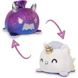 TeeTurtle - The Original Reversible Dragon Unicorn Plush Galactic + White New