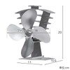 FIELDOOR Stove Fan, Fixed Type, Thermal Furnace Fan, Efficiently Circulates