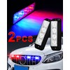 YM E-Bright 2-Pack Red Blue Dual Colors 4 LED Car