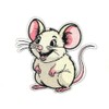 Mouse Patch – Embroidered Animal Applique for Jackets, Bags, Hats