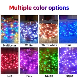 Clarhill USB Fairy Lights 2Pack,65.6ft/20M Cool White 200LED USB Cooper Wire String Lights with Remote Control, 8 Modes, Timing & Dimmable for Christmas Bedroom Indoor Outdoor Decor