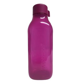 Tupperware to Go Eco 1.0 Litre Screw Cap Drinking Bottle EcoEasy for Carbonated Drinks, 1000 ml (Dark Pink Cuboid)