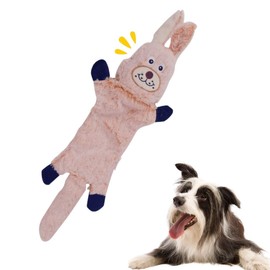EMMA'S Juguete para Perro sin Relleno con Sonido Chirriante en Forma de Conejo – Peluche Interactivo Resistente para Perros Pequeños, Medianos y Grandes – Mordedera Lavable con Forma de Animal
