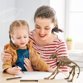 MUSCCCM Dinosaur Toy Excavation Set, Dinosaur Dig Kit Realistic 3D Skeleton Dinosaur Model Educational Toy Fossil Digging Kit Gift for Children
