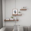 SAUMONIERES Floating Wall Shelves for Bedroom Bathroom Wall Mounted Solid