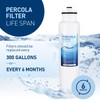 PERCOLA HX2017FR-A Water Filter, Compatible with Hisense® HX2017F-A, HRF266N6CSE1, HRF266N6CSE,
