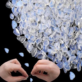XianNVXI Opal Chip Stone Beads - 400 Pcs Natural Crystal Beads for Jewelry Making - 5-8mm Irregular Loose Rocks - DIY for Necklace & Bracelet Crafts