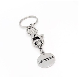 JKCE Designs BeYOUtiful Charm Keychain, Daughter Gift, Friend Gift, Be Yourself, Be You