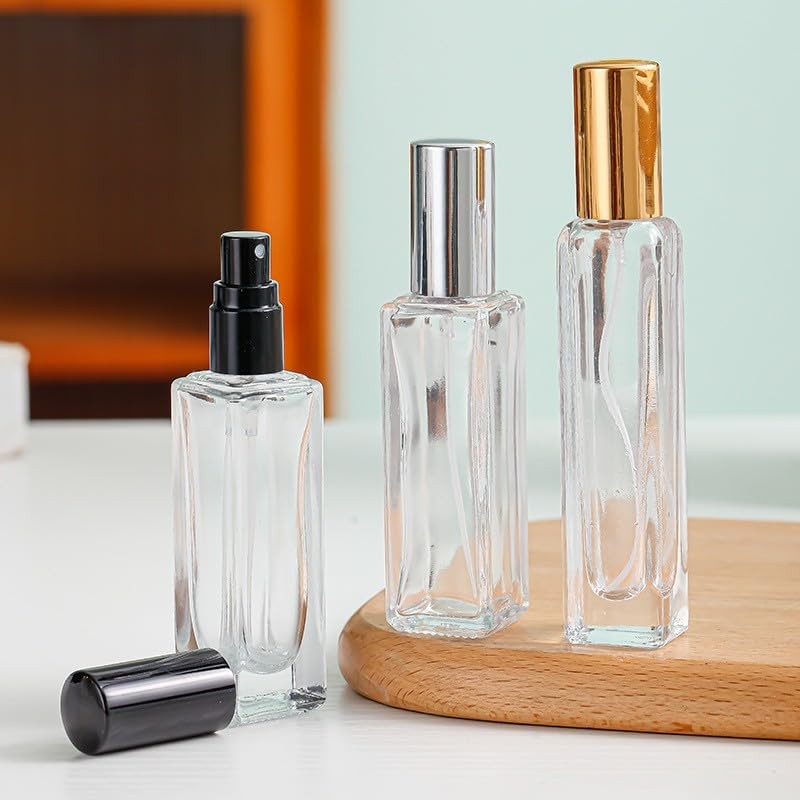 Sndperiexam 4 Pcs 10ML Travel Refillable Glass Mini Perfume Bottles,