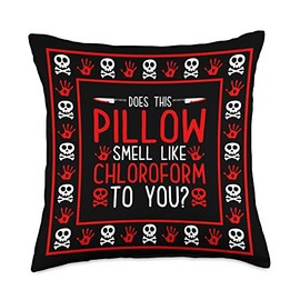 True Crime Pillow Smell Like Chloroform, Murder Show Throw Pillow