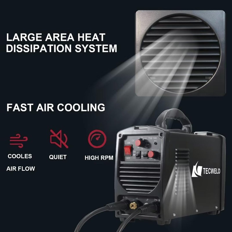 TECWELD Arc Stick Tig welder Multiprocess Welding Machine (Black)