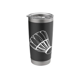 Badminton Shuttlecock Game Indoor Sports Stainless Steel Insulated Tumbler