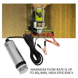 Generic Bomba De Líquido Dc 24v De Acero Inoxidable Sumergible Para