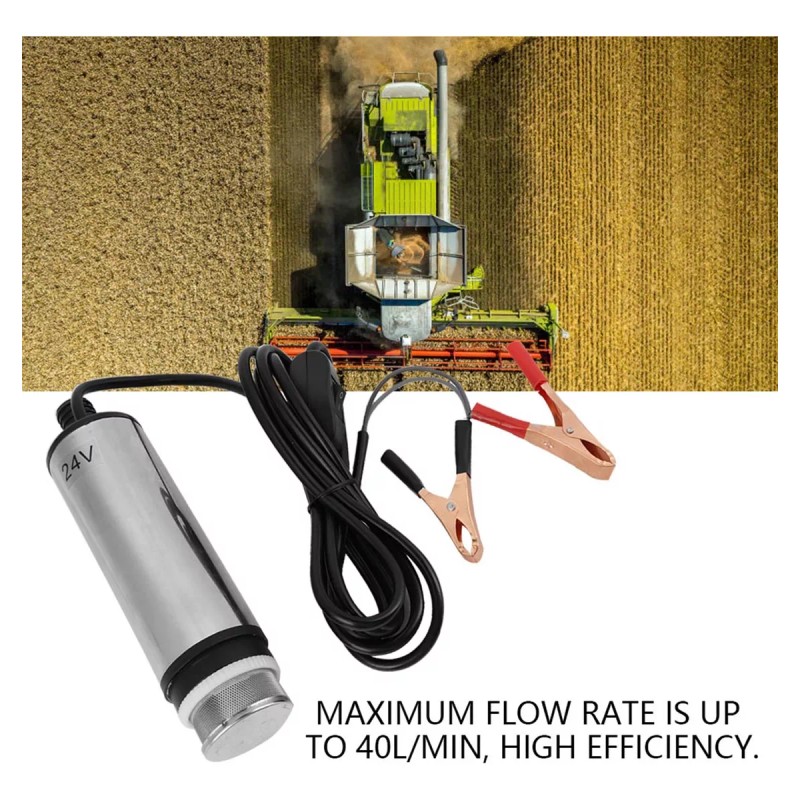 Generic Bomba De Líquido Dc 24v De Acero Inoxidable Sumergible