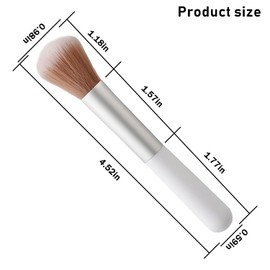 YECERALA 5 Pcs Nail Dust Brush For Nails White Nail Art Dust Powder Remover Cleaner Brush Wood Handle Nail Art Brush For Nail Trimming Cleaning Makeup Brush Tools Nail Clean Up Brush For Cleaning