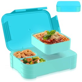 CIGAA Brotdose Kinder mit Fächern, 1200ml Bento Box Kinder, Auslaufsicher Lunchbox Brotbox mit fächern für Mädchen & Jungen,Mikrowelle/spülmaschinenfest