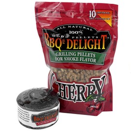 BBQr's Delight Cast Iron Smoker Pot Wood Pellet Smoke BBQ with 1lb Cherry Wood Pellets